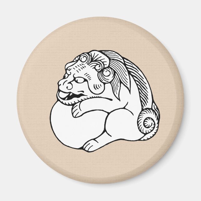 Netsuke shishi magnet (Vorne)