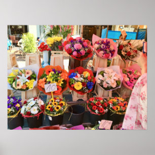 Nett, Frankreich - Blumen-Markt Poster