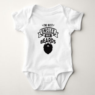 Nett haben die besten Onkel Bart-Druck Baby Strampler