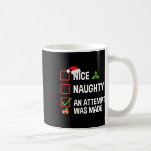 Nett, naughty, ein Versuch wurde zu sonnigen Weihn Kaffeetasse