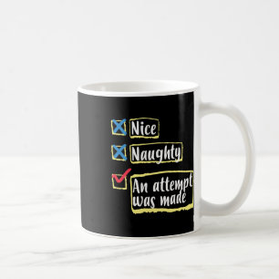 Nett, naughty, ein Versuch wurde zu sonnigen Weihn Kaffeetasse