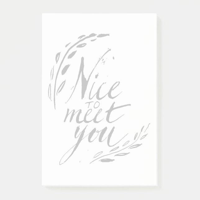 Nett, Sie zu treffen Post-it Klebezettel (Vorderseite)