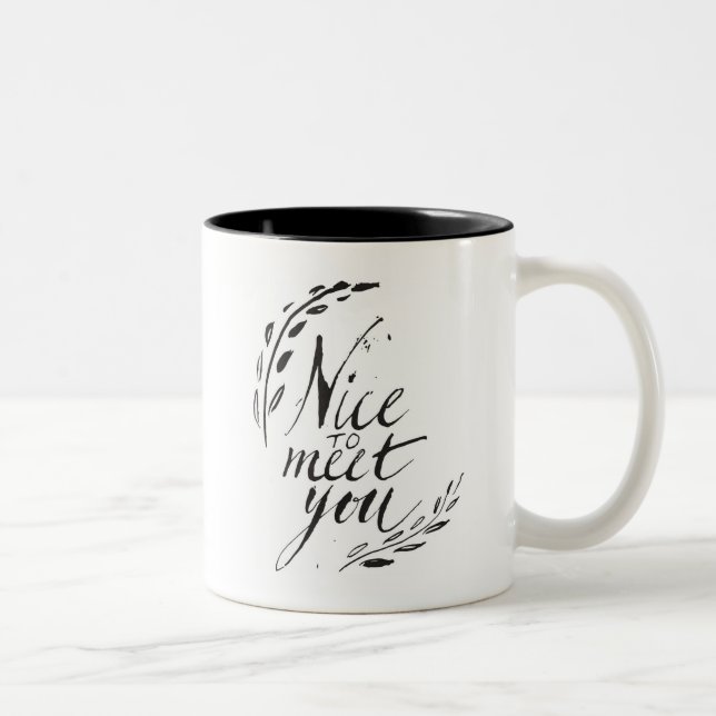 Nett, Sie zu treffen Zweifarbige Tasse (Rechts)