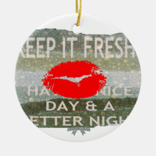 Nett und perfekt Save the Date Keramik Ornament