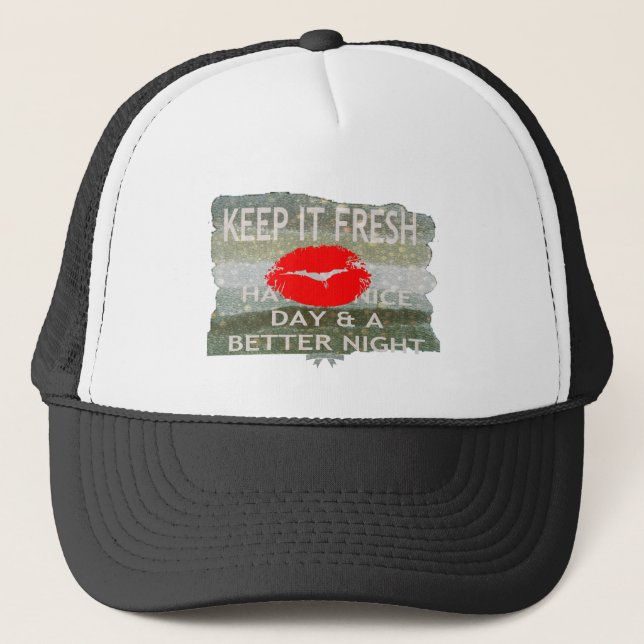 Nett und perfekt Save the Date Truckerkappe (Vorderseite)