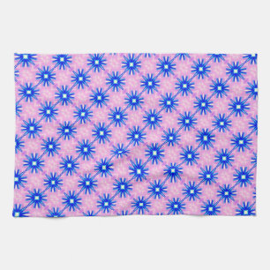 nette blaue Sterne auf rosa Tuch
