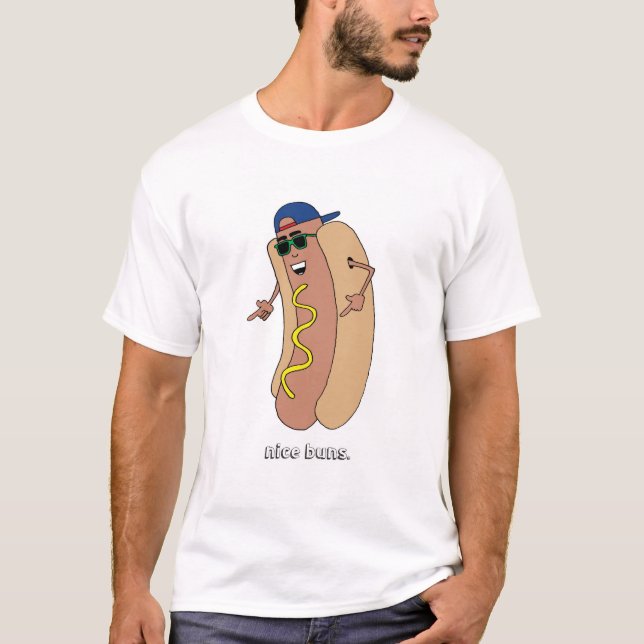 Nette Brötchen-heißer Hundeshirt T-Shirt (Vorderseite)