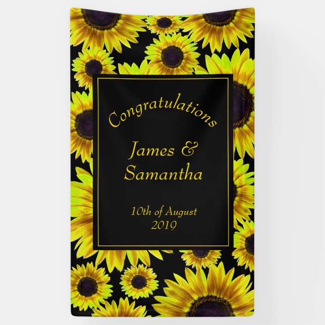 Nette helle gelbe Sonnenblume - Banner (Vertikal)