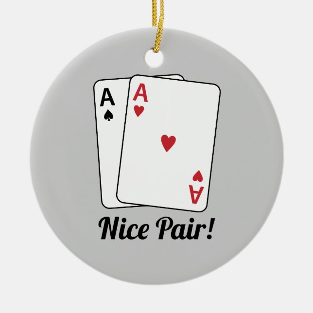 Nette Paare Keramik Ornament (Vorne)