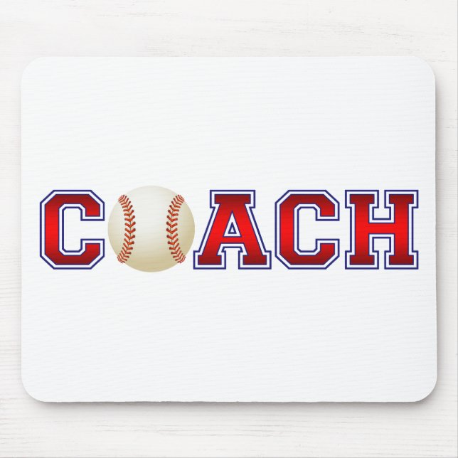 Nette Trainer-Baseball-Insignien Mousepad (Vorne)