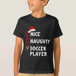 Nette unartige Fußballspieler Lustige Weihnachtsli T-Shirt