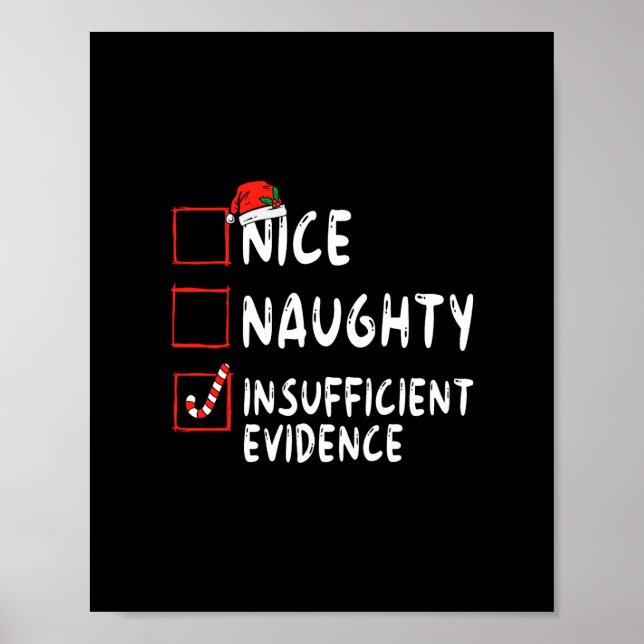 nette, unzureichende Beweise Weihnachten Poster (Vorne)