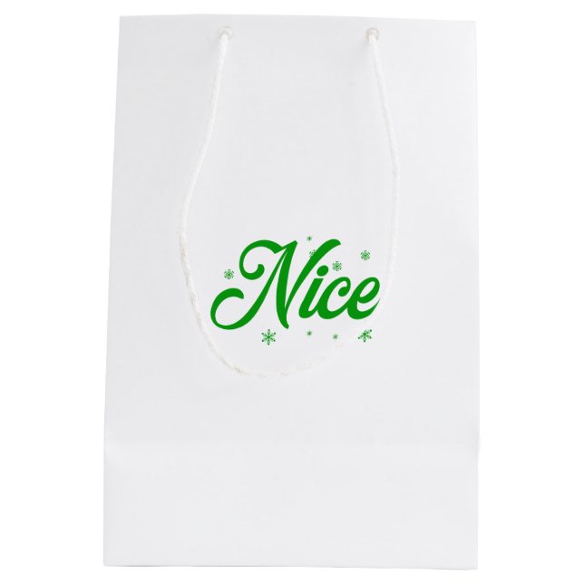 Nette Weihnachtspaare Mittlere Geschenktüte (Rückseite)