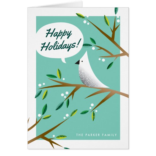 Nette Weihnachtstaube gefaltete Feiertags-Karte Karte