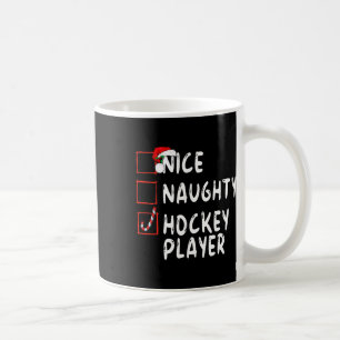 Netter Böser Hockeyspieler Weihnachten Santa Claus Kaffeetasse