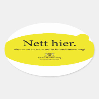 Netter hier ovaler aufkleber