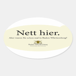 Netter hier ovaler aufkleber
