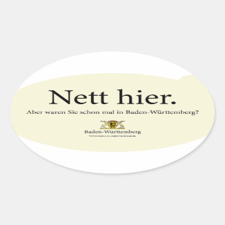 Netter hier ovaler aufkleber