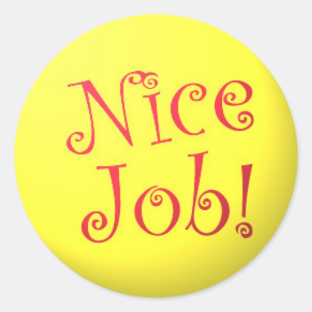 Netter Job! Aufkleber (Vorderseite)