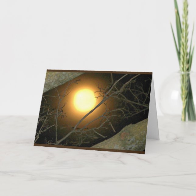 Netter Mond auf deinem Geburtstag! Karte (Vorderseite)