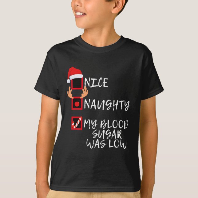 Netter Naughty mein Blutzucker war niederfeuchte C T-Shirt (Vorderseite)