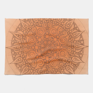 Netter orientalischer orange Entwurf Handtuch