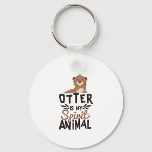 Netter Otter ist mein Geist-Tierdruck Schlüsselanhänger