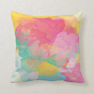 Netter PastellWatercolorabstraktes Throw-Kissen Kissen
