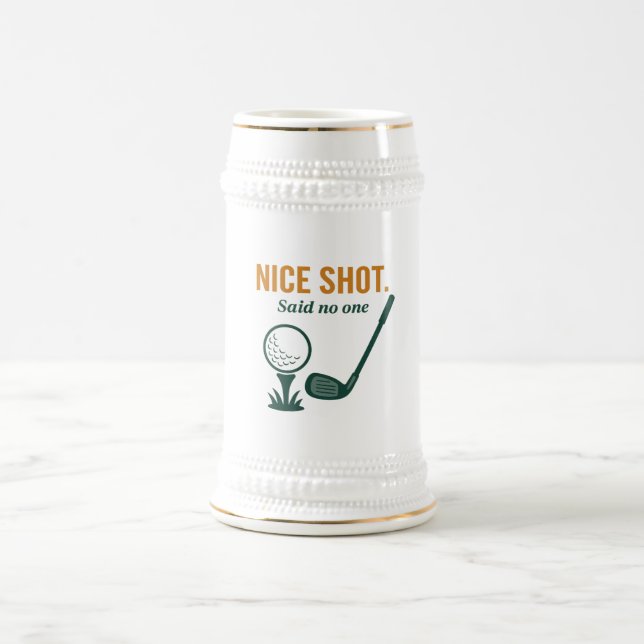 Netter Schuss. Sagte No one - Golf Rage Collection Bierglas (Mittel)