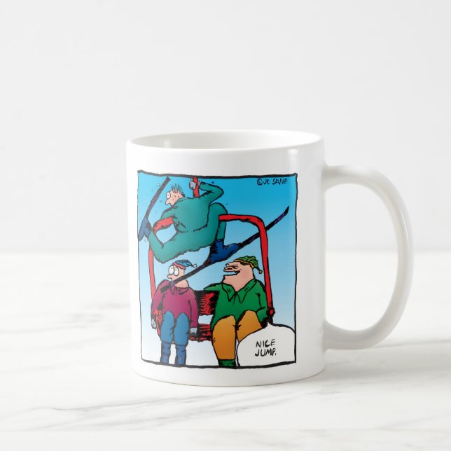 Netter Sprung! Skiers-Tasse Kaffeetasse (Rechts)