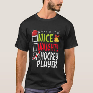 Netter unartiger Hockeyspieler Lustige Weihnachtsl T-Shirt