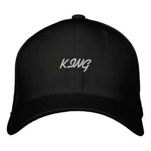 Netter und handlicher King Text Grundlegende FlexF Bestickte Baseballkappe