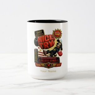 Netter Versuch Fast Personalisierter Lustiger Büro Zweifarbige Tasse