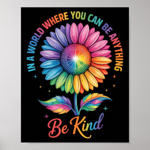 Nettes Blumen Regenbogen Lgbtq Trans Biual Schwul Poster