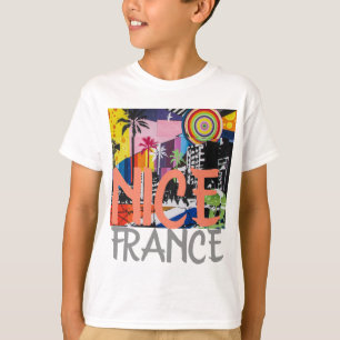 Nettes Frankreich, der Graffiti-WandShirt 2 des T-Shirt
