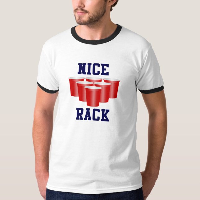 Nettes Gestell-Bier Pong T-Shirt (Vorderseite)