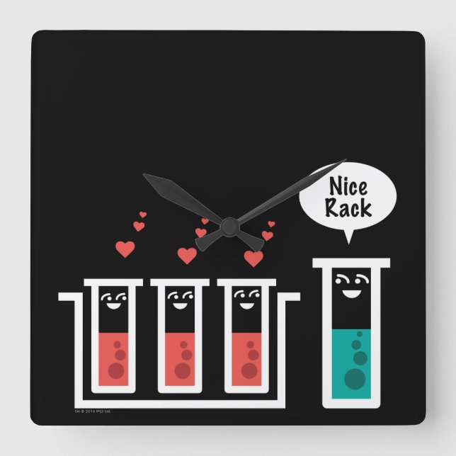 Nettes Gestell Quadratische Wanduhr (Vorderseite)