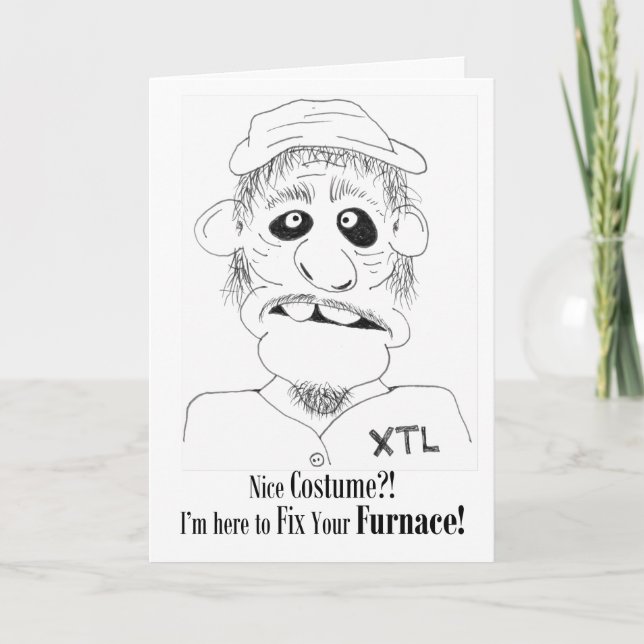 Nettes Kostüm?! - Halloween-Karte Karte (Vorderseite)