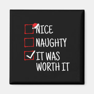 Nettes, naughty war es wert Weihnachten zu genieße Magnet