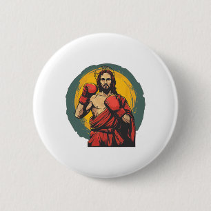 Nettes Punzieren Jesus Kostüm für Boxer und Boxen Button
