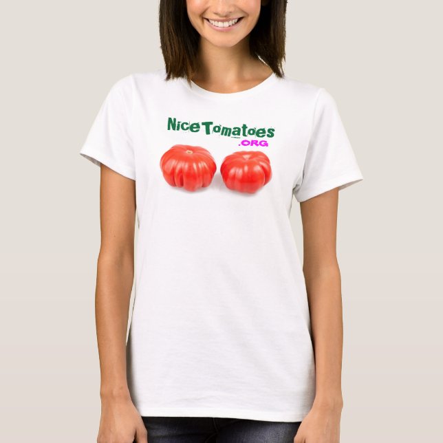 Nettes Tomate-T-Shirt für Brustkrebs-Bewusstsein T-Shirt (Vorderseite)