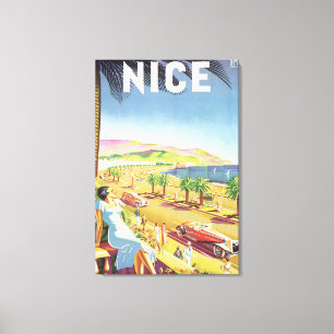 Nettes Vintages Reise-Plakat Leinwanddruck