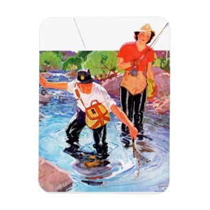 Netting A Fish von R.J. Cavaliere Magnet