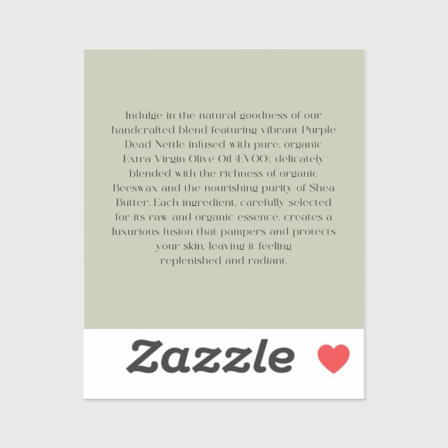 Nettle und Stifte - Rückseite Aufkleber (Blatt)