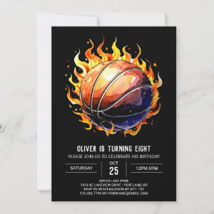 Netto druckbare, benutzerdefinierte Basketball Geb Einladung