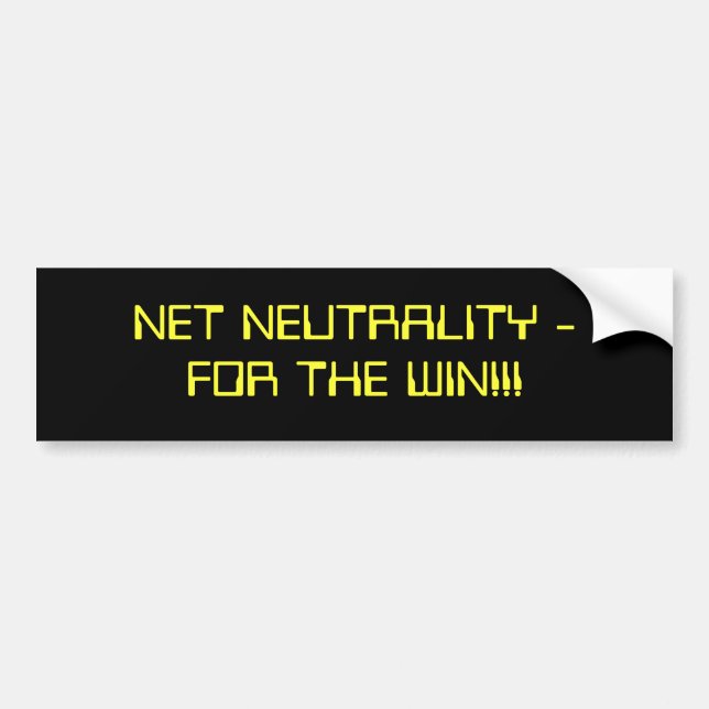 Nettoneutralität für den Gewinn Autoaufkleber (Vorne)