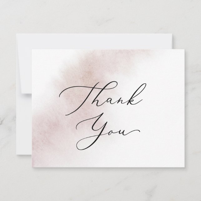 Nettoyage aquarelle | Carte de remerciements floue (Devant)