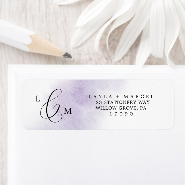 Nettoyage aquarelle | Étiquette d'adresse de retou (En situation)