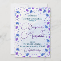 Nettoyage aquarelle | Purple La Faire-part de mari