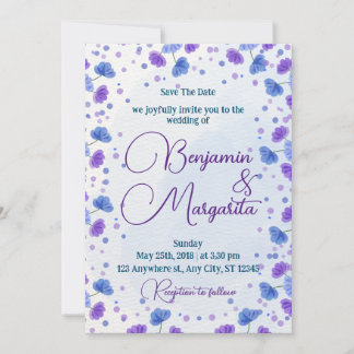 Nettoyage aquarelle | Purple La Faire-part de mari